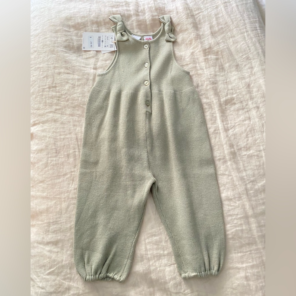 NTW Zara baby knit sage green jumper